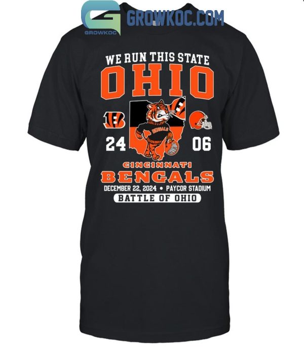 Cincinnati Bengals We Run This State Ohio T Shirt