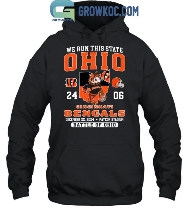 Cincinnati Bengals We Run This State Ohio T Shirt