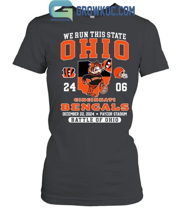 Cincinnati Bengals We Run This State Ohio T Shirt