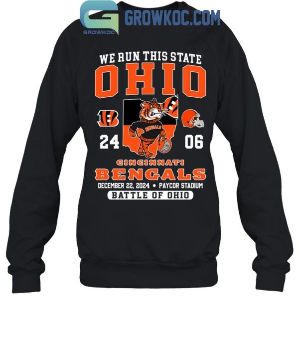 Cincinnati Bengals We Run This State Ohio T Shirt