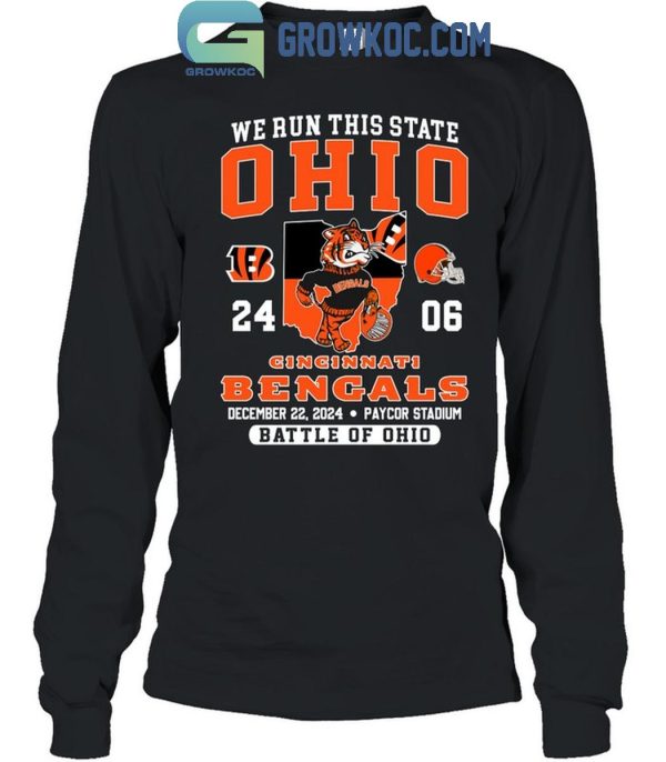 Cincinnati Bengals We Run This State Ohio T Shirt