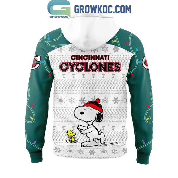 Cincinnati Cyclones Snoopy Joyful Christmas 2024 Hoodie Long Pants