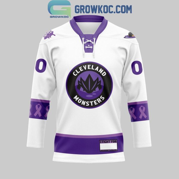 Cleveland Monsters Hockey Fight Cancer 2024 Personalized Hockey Jersey