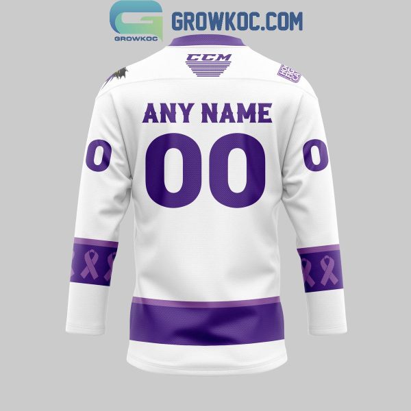 Cleveland Monsters Hockey Fight Cancer 2024 Personalized Hockey Jersey