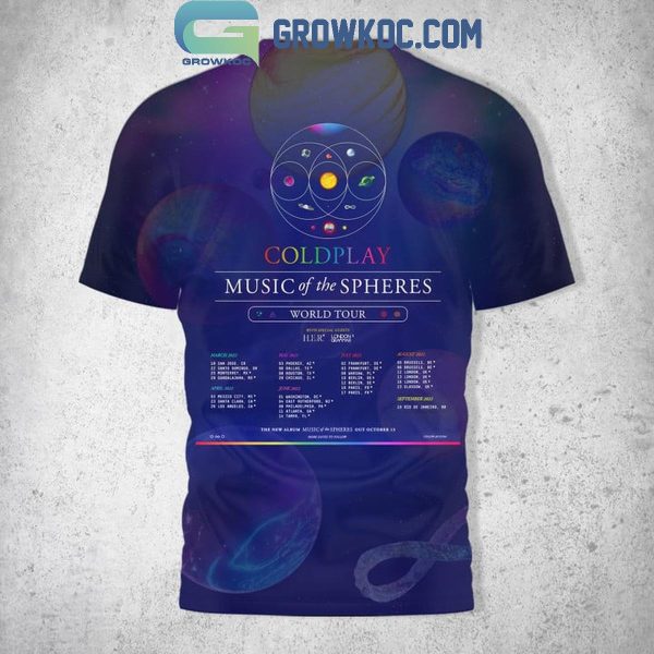 Coldplay Music Of The Sphere World Tour 2025 The Show Hoodie T-Shirt