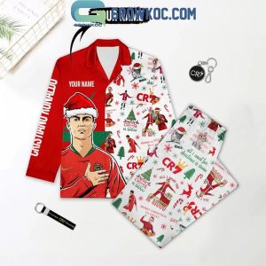 Cristiano Ronaldo CR7 Merry Christmas 2024 Personalized Polyester Pajamas Set