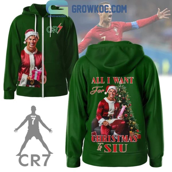 Cristiano Ronaldo Santa Siuu All I Want For Christmas Hoodie T-Shirt