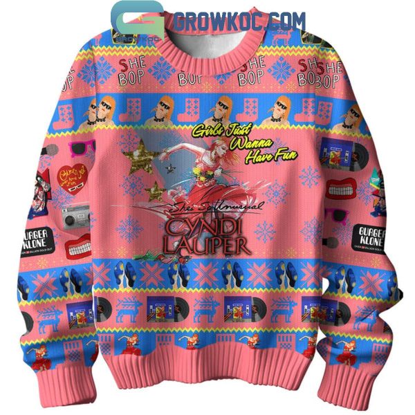 Cyndi Lauper 2024 Girl Having Fun In Christmas Ugly Sweater