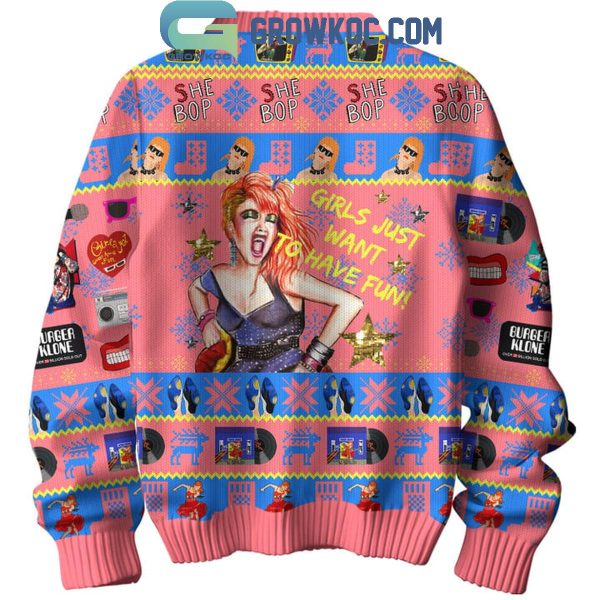 Cyndi Lauper 2024 Girl Having Fun In Christmas Ugly Sweater