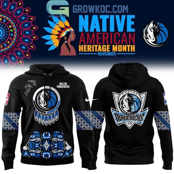 Dallas Mavericks NBA 2024 Native American Heritage Month Celebration Hoodie T-Shirt