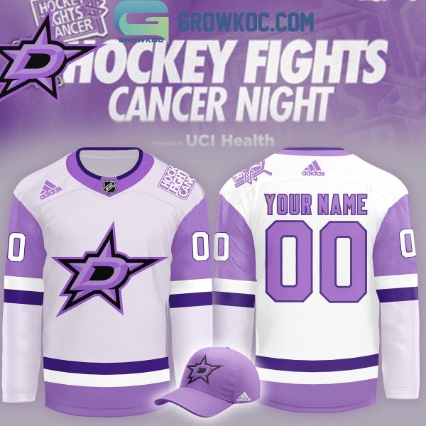 Dallas Stars Hockey Fights Cancer Night Our Team Personalized Hockey Jersey