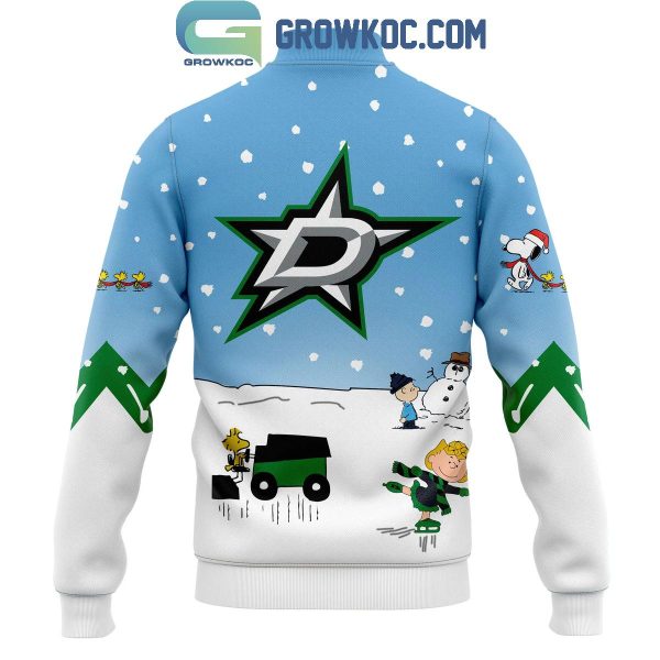 Dallas Stars Snoopy Celebrating Peanuts Winter Break 2024 Baseball Jacket