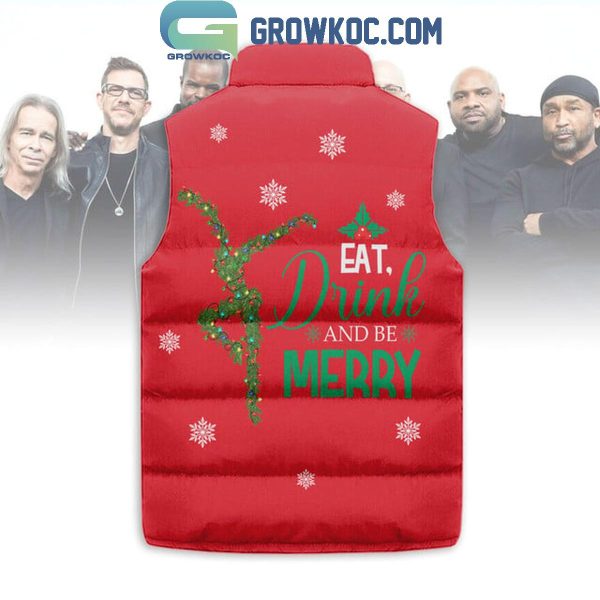 Dave Matthews Band Be Merry Christmas Eat Drink Sleeveless Puffer Jacket