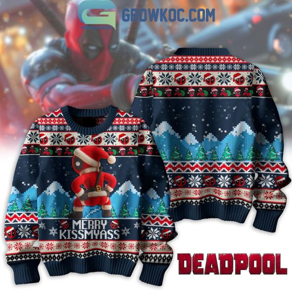 Deadpool 2024 Merry Christmas Santa KissMyAss Ugly Sweater