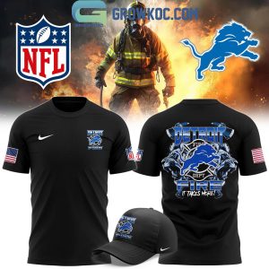 Detroit Lions 2024 Firefighter Appreciation Day Hero Pride Hoodie T-Shirt