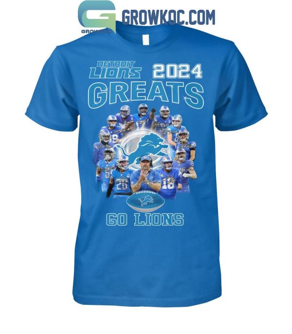 Detroit Lions 2024 Great Season Go Lions Go 2024 T-Shirt