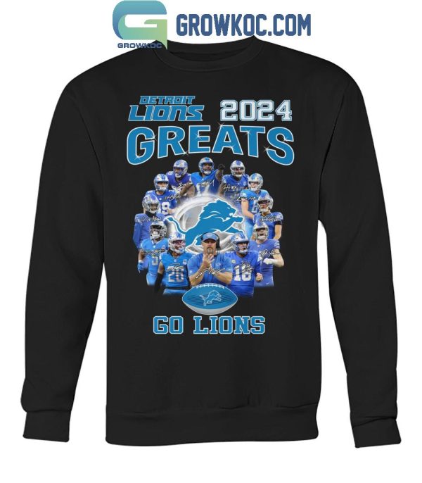 Detroit Lions 2024 Great Season Go Lions Go 2024 T-Shirt