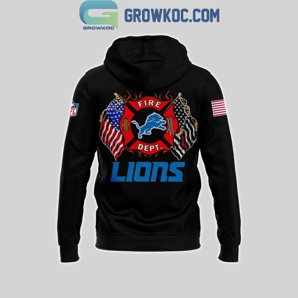 Detroit Lions Night Of 2024 Firefighter Appreciation Celebrate Hoodie T-Shirt