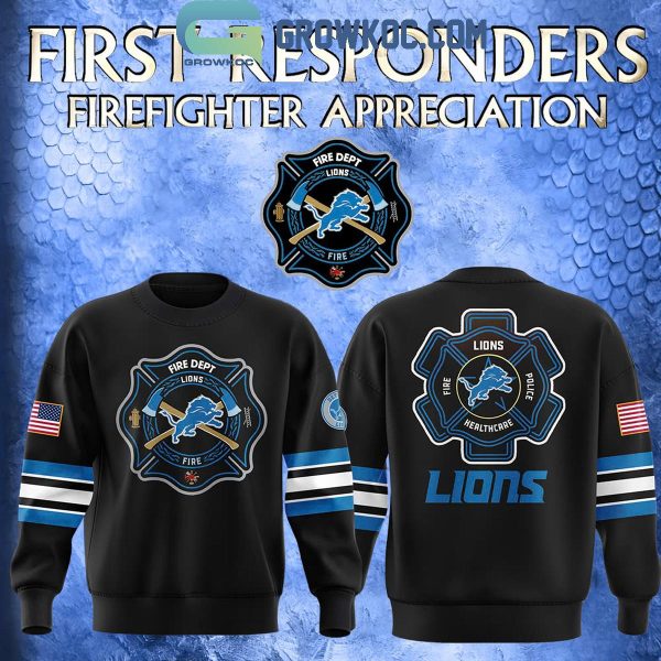 Detroit Lions Night Of Firefighter Appreciation Celebrate Hoodie Long Pants