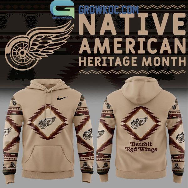 Detroit Red Wings Native American Heritage 2024 NHL Time Hoodie Long Pants