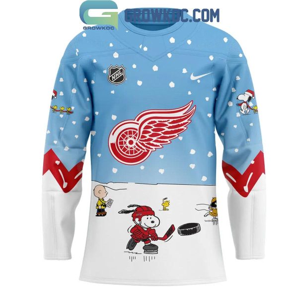 Detroit Red Wings Snoopy And His Peanuts Team 2024 Hockey Jersey