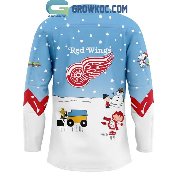 Detroit Red Wings Snoopy And His Peanuts Team 2024 Hockey Jersey