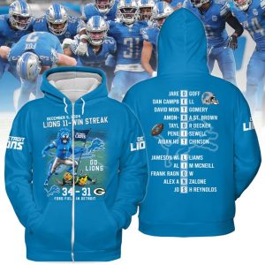 Detroit Lions Ford Field In Detroit Victory 11 Wins Streak Hoodie T-Shirt