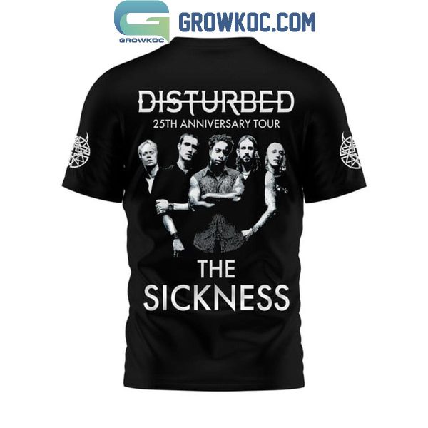 Disturbed 25th Anniversary The Sickness 2025 Tour Hoodie T-Shirt