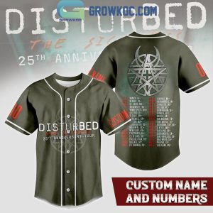 Disturbed 25th Anniversary Tour 2025 Fan Personalized Baseball Jersey