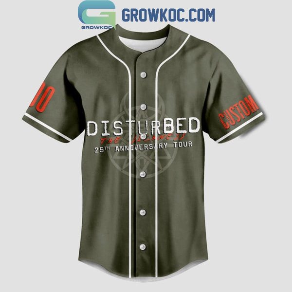 Disturbed 25th Anniversary Tour 2025 Fan Personalized Baseball Jersey