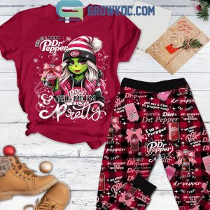 Dr. Pepper Tell Me I’m Pretty The Grinch Christmas Fleece Pajamas Set