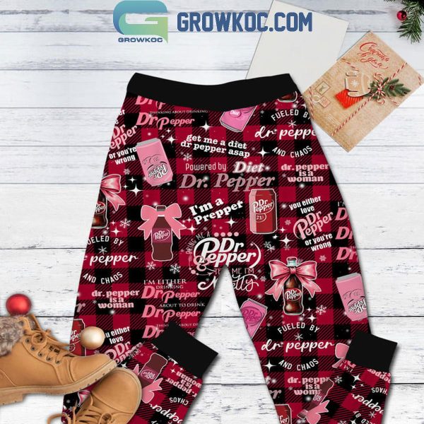 Dr. Pepper Tell Me I’m Pretty The Grinch Christmas Fleece Pajamas Set