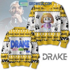 Drake The Anita Max Win Tour 2025 Celebrating Christmas Ugly Sweater