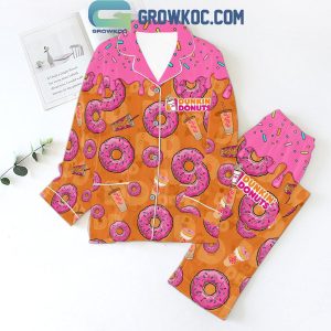 Dunkin Donuts In Love With Sugar And You Polyester Pajamas Set