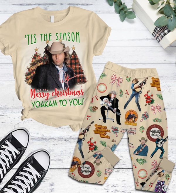 Dwight Yoakam Tis The Season Merry Yoakam Christmas 2024 Fleece Pajamas Set