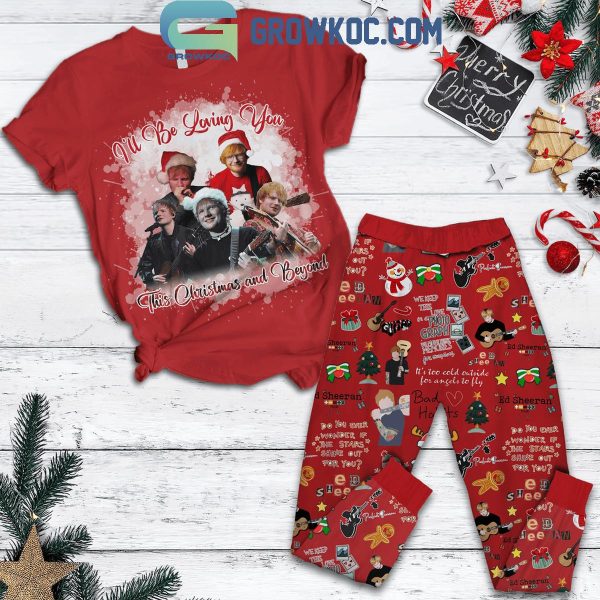 Ed Sheeran Loving You This Christmas And Beyond Fleece Pajamas Set