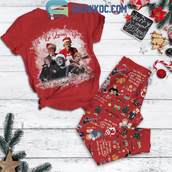 Ed Sheeran Loving You This Christmas And Beyond Fleece Pajamas Set