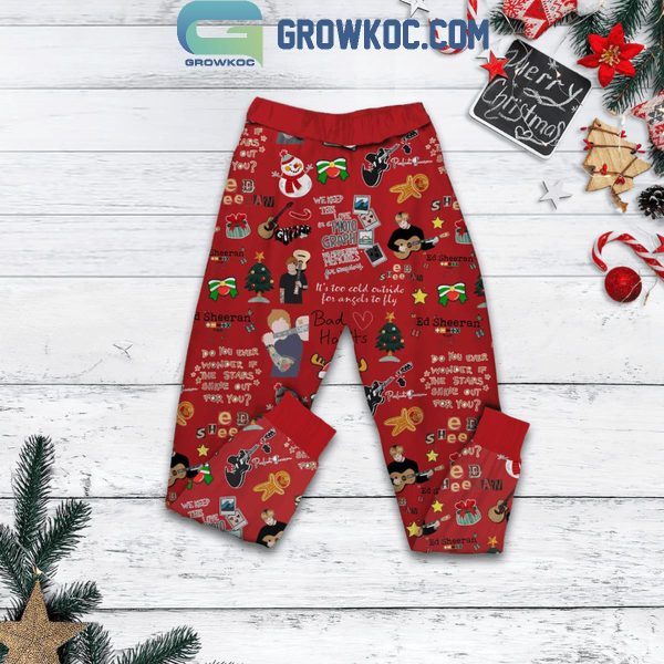 Ed Sheeran Loving You This Christmas And Beyond Fleece Pajamas Set