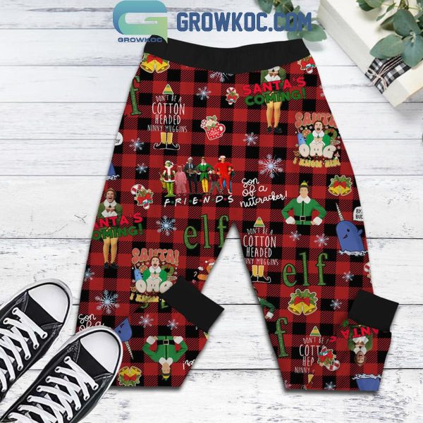 Elf Christmas Movies OMG I Know Santa Fleece Pajamas Set