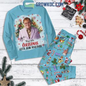 Elton John Step Into Christmas Let’s Join Together Fleece Pajamas Set