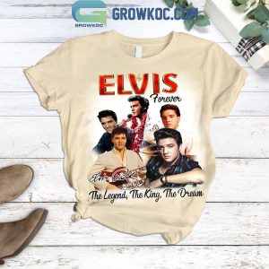 Elvis Presley Forever The Legend The King The Dream Christmas Fleece Pajamas Set