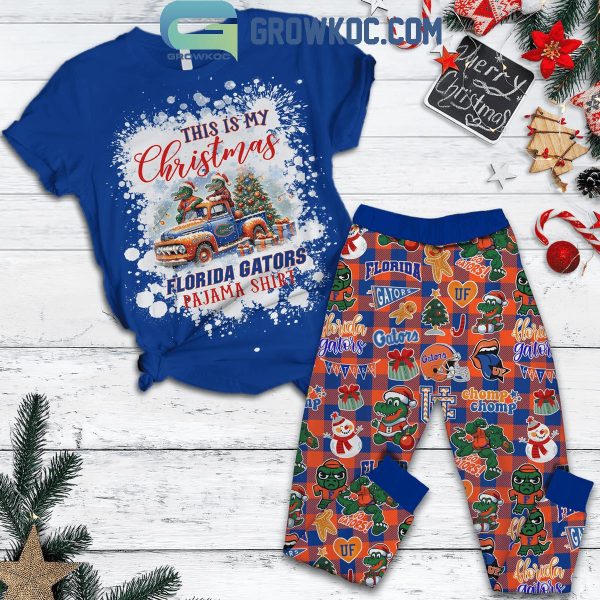 Florida Gators This Is My Football Watching Shirt Christmas Fleece Pajamas Set