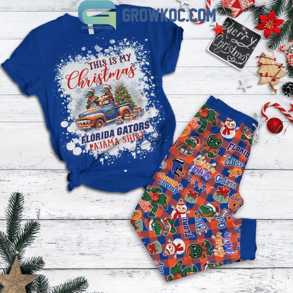 Florida Gators This Is My Football Watching Shirt Christmas Fleece Pajamas Set