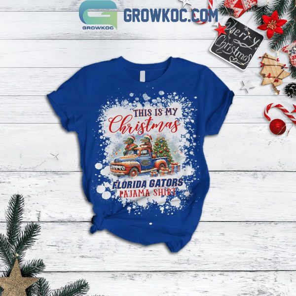 Florida Gators This Is My Football Watching Shirt Christmas Fleece Pajamas Set