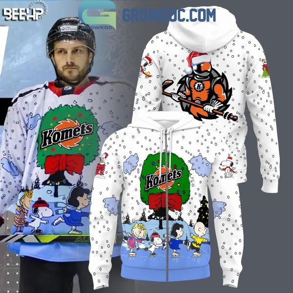 Fort Wayne Komets Christmas Snoopy Peanuts Ice Skating Winter 2024 Hoodie T-Shirt