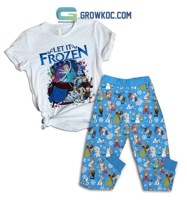 Frozen Elsa Let It Frozen 2024 Fleece Pajamas Set