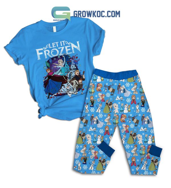 Frozen Elsa Let It Frozen 2024 Fleece Pajamas Set