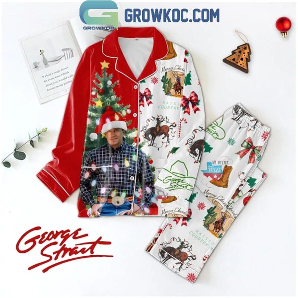 George Strait How About The Cowgirls Christmas Polyester Pajamas Set