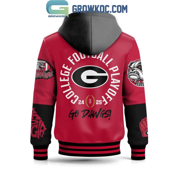 Georgia Bulldogs Football 2025 Go Dawgs Playoffs Baseball Jacket