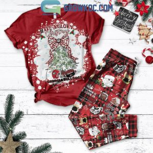 Georgia Bulldogs Have A Glory Xmas 2024 Christmas Fleece Pajamas Set